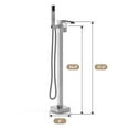 thumbnail image 7 of Freestanding Bathtub Faucet, Floor Mounted Tub Filler Faucet, Bathroom Tub Faucets with Handheld Shower, 7 of 7