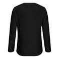 thumbnail image 4 of FamilyThread Women Long Sleeve Tops V Neck Low Cut Slim Solid Shirt Ribbed Basic Tee Shirts Casual Summer Tops, 4 of 6