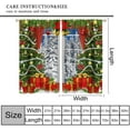 thumbnail image 2 of Christmas Curtains, Winter Xmas Tree Glitter Bokeh Present Gold Bell Pattern for Room Window Decor, Rod Pocket Print Blackout Drapes for Living Room Bedroom Kitchen 2 Panel Set 84" W X 84" L, 2 of 7
