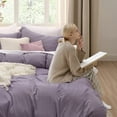 thumbnail image 3 of Purple Duvet Cover King Size - Soft Prewashed Set, 3 Pieces, 1 Duvet Cover, 3 of 8