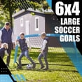 thumbnail image 6 of RUNBOW 6x4 ft Portable Kids Soccer Goal for Backyard Practice Soccer Net with Carry Bag(6x4 FT, 2 packs, Grey Blue), 6 of 6