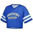 thumbnail image 2 of Women's ZooZatz Royal Kentucky Wildcats V-Neck Mesh Cropped T-Shirt, 2 of 3
