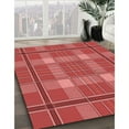 thumbnail image 2 of Ahgly Company Indoor Round Patterned Love Red Area Rugs, 8' Round, 2 of 6