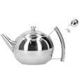 thumbnail image 4 of Durable Metal Teapot with Removable Infusion Filter, Fashion and Smooth Surface, Comfortable Grip Handle, Satin Finished Stainless Steel, 2L, 4 of 7