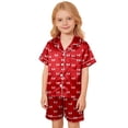 thumbnail image 1 of REDARER Ensemble de Pyjama Décontracté pour Filles avec Haut à Manches Longues Imprimé à Boutons et Col à Revers et Pantalon, 1 of 4