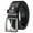black, variant on Men Belts Black Genuine Leather Belts for Men Retro Silver Buckle