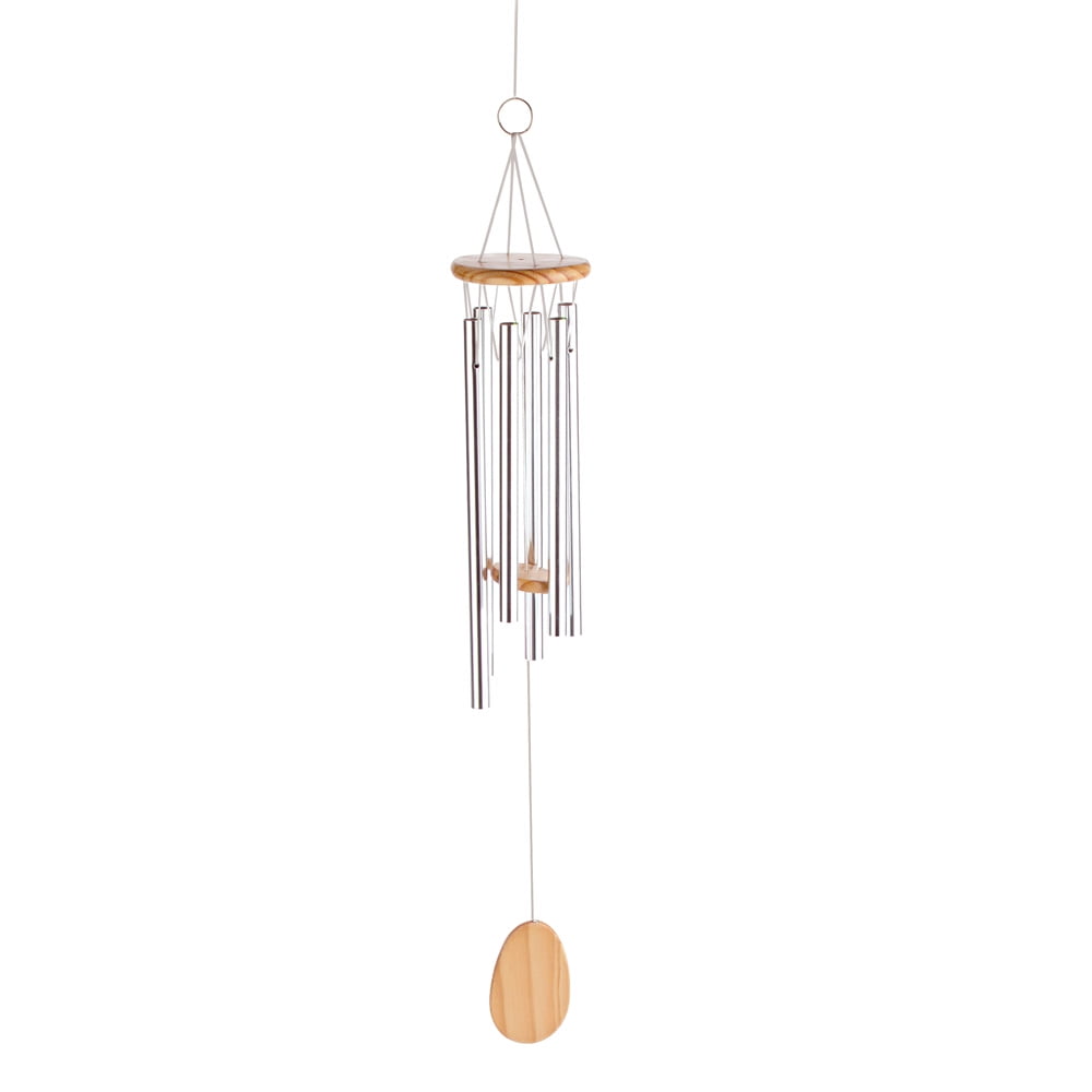 Wind Chime Outdoor, Wood And Aluminum Metal Unique Wind Chimes For Porch