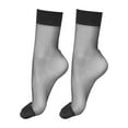 thumbnail image 3 of Lroveb Crew Socks for Women Ladies Ultra Thin Anti Hook Wear Transparent Flesh Colored Breathable Crystal Short Stockings Socks, 3 of 3