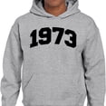 thumbnail image 2 of 1973 College Style Hoodie Sweatshirt Unisex 3X-Large Grey, 2 of 5