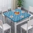 thumbnail image 3 of Blue Cartoon Unicorn Rainbow Cloud Star Balloon Square Fitted Tablecloth with Elastic Edge,Square Table Cover,Washable Elastic Table Cover for Home Kitchen Party Decor 34"x34", 3 of 6