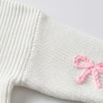thumbnail image 4 of KHONTS Toddler Baby Girls First Birthday Outfit Two Sweater Top Knit Pullover Sweatshirt Fall Winter Clothes,Sizes 3M-8Y White 90, 4 of 8