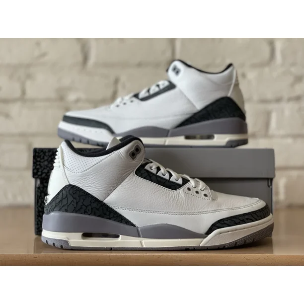 Ni - ke Ni - ke Air Jordan 3 Retro Cement Grey White CT8532-106 Sneakers Men Size 11.5 New