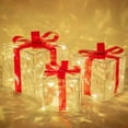 thumbnail image 2 of Yinkuu Lighting Christmas Party Desktop Ornament Gift Box With Bow Durable Outdoor Plastic LED Creative Ornaments, 2 of 11