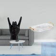 thumbnail image 2 of Estatua del gesto de la roca,Estatuas y figuras de dedos con gestos de música rock,Esculturas de resina con estantes modernos y creativos,Bandeja de almacenamiento,Bandeja rectangular para, 2 of 8