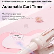 5 in 1 Interchangeable Curling Iron Set, 5 Styling Tools, 28mm,32mm,40mm Roll, Hair Straightener Brush,Volumizing Comb,and Curling Iron,3 Temp & Timer & Negative Ions
