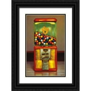 Colletta, TR 10x14 Black Ornate Wood Framed with Double Matting Museum Art Print Titled - Gumball Machine X