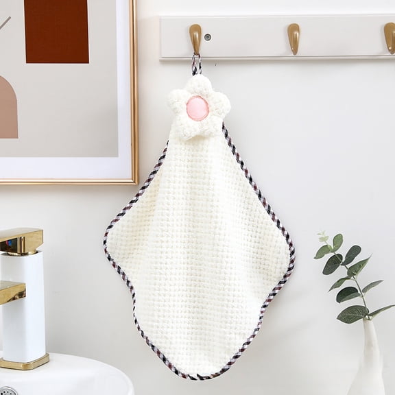 Nvzi Kitchen Towels, 4-Pack Kitchen Towels Set - 45x32cm White Kitchen Hand Towels, Absorbent Hand Towels for Kitchen, Soft Reusable Towels for Daily Kitchen Cleaning & Drying Needs