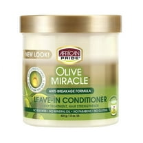African Pride Olive Miracle Anti Breakage Leave In Hair Conditioner, 15 Oz, 2 Pack