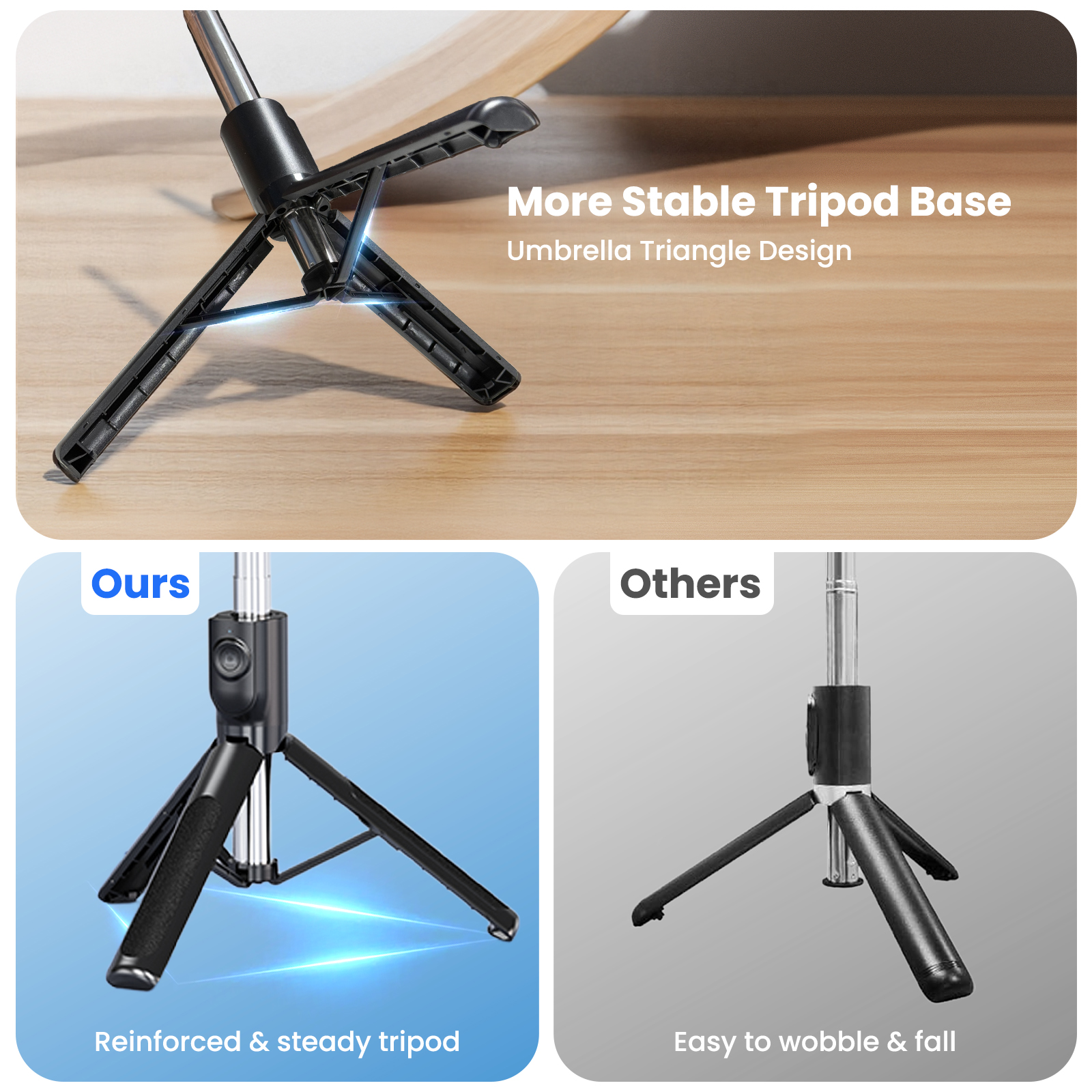 DaPlug 47" Extendable Selfie Stick Tripod with LED Light photo 2