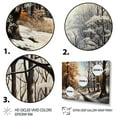 thumbnail image 3 of Designart "Monochrome Canopy Forest Winter wall art" Landscapes Floater Framed Wall Decor, 3 of 7