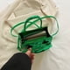thumbnail image 2 of Bolso de mano para mujer, de piel sintética, acolchado, informal, para mujer, para niñas (verde), 2 of 6