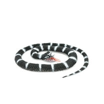 Snake, California King Snake, Coiled, Rubber Reptile, Educational, Realistic Hand Painted, Figure, Lifelike Model, Figurine, Replica, Gift, 26" F4436 B307