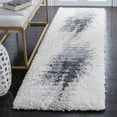 thumbnail image 2 of SAFAVIEH Fontana Darrin Abstract Shag Runner Rug, Grey/Ivory, 2'3" x 12', 2 of 8