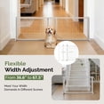 thumbnail image 4 of UBesGoo White Metal Pet Gate, No-Drill Adjustable Folding Design for Indoor Safety Barrier, 4 of 10