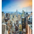 thumbnail image 3 of Ambesonne Urban Duvet Cover Sets, Aerial View New York City, 2-Queen, Grey Blue Peach, 3 of 7