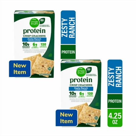 Simple Truth Protein Zesty Ranch Crisp Crackers,4.25 oz 2 Pack