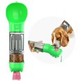 thumbnail image 1 of Botella de agua portátil para perros, bebedero para mascotas 4 en 1 con tazón para beber, espacio para almacenar alimentos, bolsa para excrementos, pala para excrementos, sin BPA (verde), 1 of 4