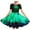 Green, variant on QIPOPIQ Girl's Summer Van Gogh Art 3D Print Crewneck Short Sleeve T-Shirt Swing Dress Clearance