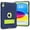 Navy+Green, variant on SaniMore for iPad 10th Generation 10.9" 2022 Back Case with Hidden Kickstand Heavy Duty Protective Tri-layer Hybird Shockproof Rubber Case for iPad 10th Generation 10.9" 2022,Navy+Rose
