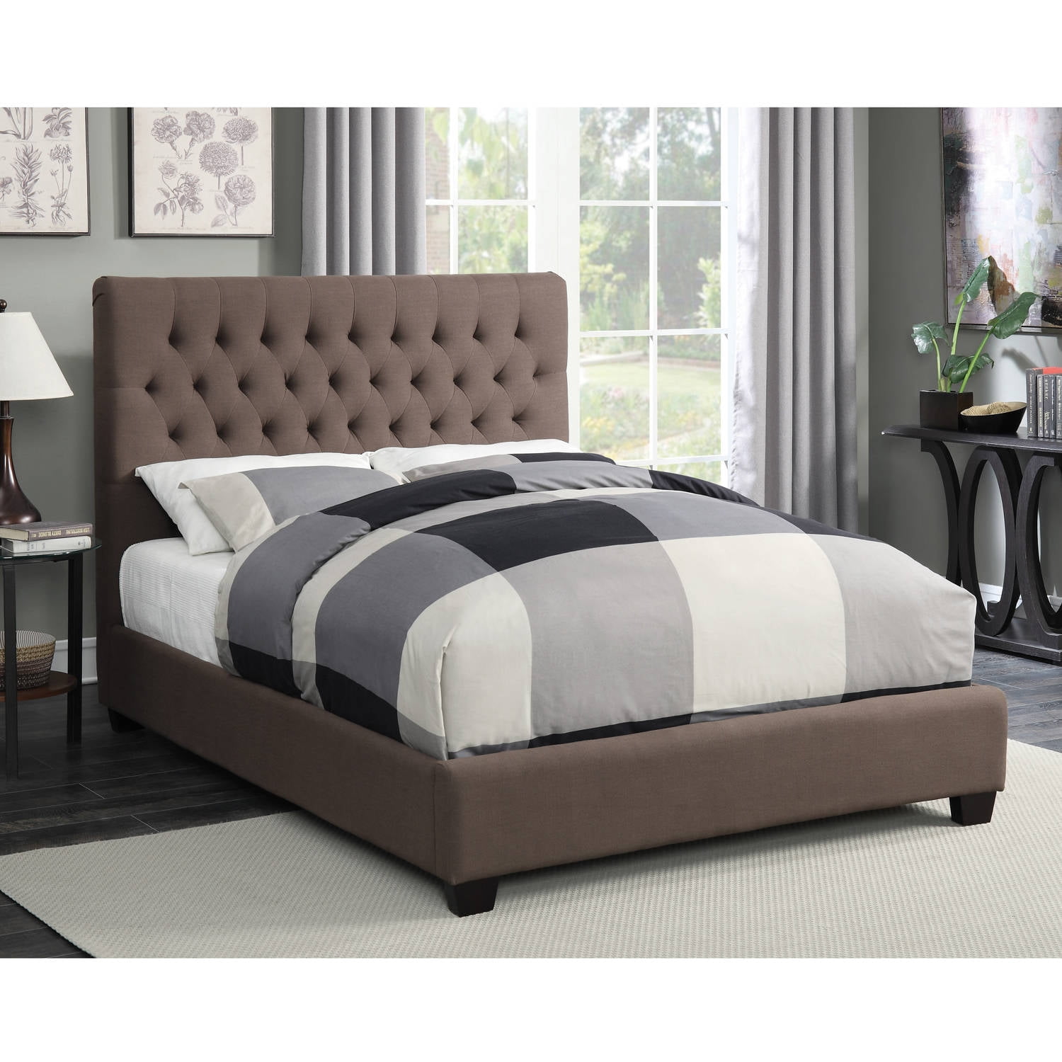 Coaster Company Chloe Upholstered Eastern King Size Headboard, Brown