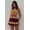 Rainbow Color, variant on Women's Burgundy Butterfly Print Halter Romper Deep V Gold Beaded Waistband Ruffle Layered Short Jumpsuit