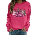 thumbnail image 2 of Craaazy Christmas Sweatshirts For Women Long Sleeve Merry Christmas Tree Lights Pullover Shirts Holiday Merry Blouse Xmas Tops Womens Tops, 2 of 3