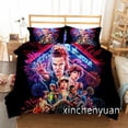 thumbnail image 2 of Juego de cama de tres piezas de Stranger Things, ropa de cama suave y cómoda para niños y adultos, dos fundas de almohada y una funda de edredón, regalo de Navidad, 2 of 8