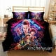 thumbnail image 2 of Juego de cama de tres piezas de Stranger Things, ropa de cama suave y cómoda para niños y adultos, dos fundas de almohada y una funda de edredón, regalo de Navidad, 2 of 8