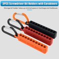thumbnail image 4 of 3PCS 10 Holes Screwdriver Bit Holder Storage Organizer, 1/4" Hex Bit Holders Organizer with Carabiner Clips, Keychain Screw Bit Holder Storage Box, 4 of 7