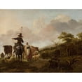 thumbnail image 2 of Jan Baptist Wolfaerts 24x20 Gold Ornate Framed and Double Matted Museum Art Print Titled - Pastoral Landscape, 2 of 4