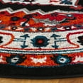 thumbnail image 3 of SAFAVIEH Vintage Hamadan Caylee Medallion Area Rug, Red/Black, 6'7" x 6'7" Round, 3 of 8