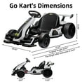 thumbnail image 2 of Go Karts for Kids,24V Electric Go Kart with 2 * 150W Powerful Motors,8mph Max Speed,Max Load 110lbs,W/Button Start,Lights,Safety Belt, Music Age 6-12-GREEN, 2 of 9