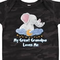 thumbnail image 4 of Inktastic My Great Grandpa Loves Me Cute Elephants Clouds Moon Stars Boys or Girls Baby Bodysuit, 4 of 5