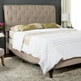 thumbnail image 3 of SAFAVIEH Hathaway Modern Tufted Bed Frame with Nail Heads, Twin Taupe, 3 of 8