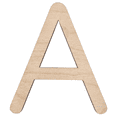 thumbnail image 1 of 16" Tall BIRCH Wood Letter A | 1/4" Thick | Wood Craft Letter | Krafty Supply Lego House Font | Script Font, 1 of 3