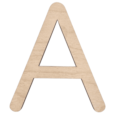 14" Tall BIRCH Wood Letter A | 1/4" Thick | Wood Craft Letter | Krafty Supply Lego House Font | Script Font