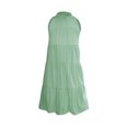 thumbnail image 4 of Ketyyh-chn99 Robes Grande Taille pour Femmes Grande Taille Décontractées de Plage Robe d'Été Manches à Volants Ample Fluide Plissée Mini-Robe Vert,m, 4 of 5
