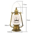 thumbnail image 2 of Metal Plastic Pony Lanterns Furnishing Decoration Ramadan Home Lamp LED Lights Eid Al Fitr Candlestick Wind Light BLACK, 2 of 8