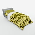thumbnail image 2 of Ambesonne Geometric Bedding Set 3 Pcs, Argyle Grid Pattern, Twin XL, Yellow Black and White, 2 of 2