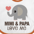thumbnail image 4 of Inktastic Mimi and Papa Love Me Elephant Boys or Girls Baby Bib, 4 of 4